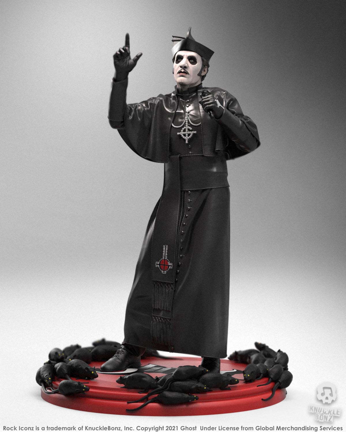 Ghost Cardinal Copia Black Cassock (Variant) KnuckleBonz Statue
